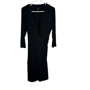 Ann Taylor Women’s Black Wrap Dress Size 8 Career Business